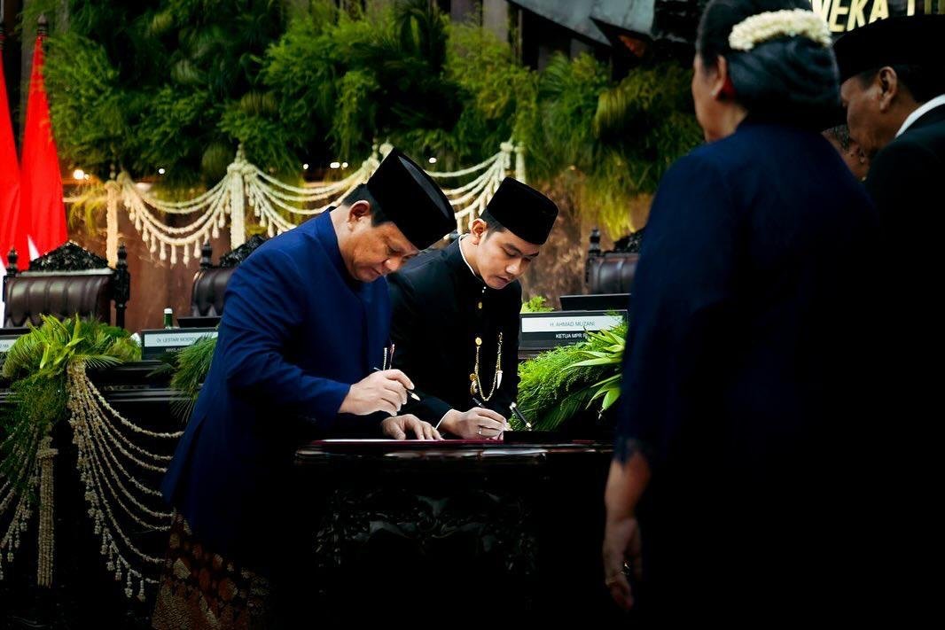 Presiden dan Wakil Presiden 2024-2029 Resmi Dilantik