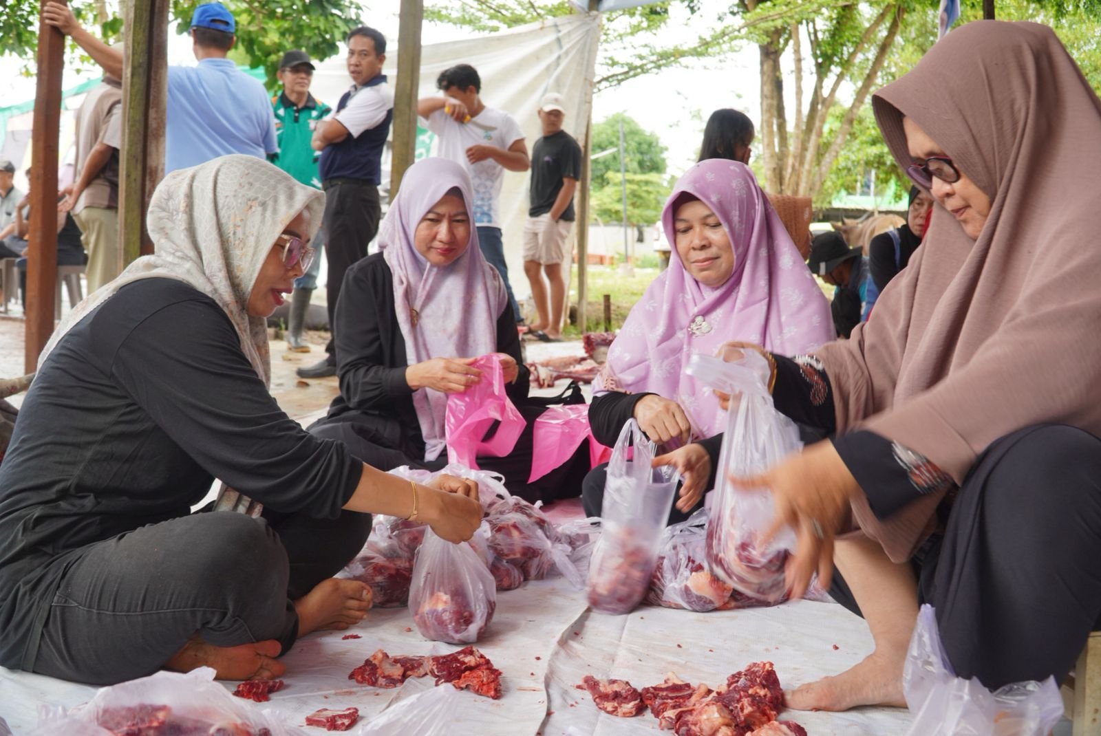 Masjid Al Mujaahadah Berbagi, 10 Ekor Sapi Dikurbankan di Idul Adha 1446 Hijriah