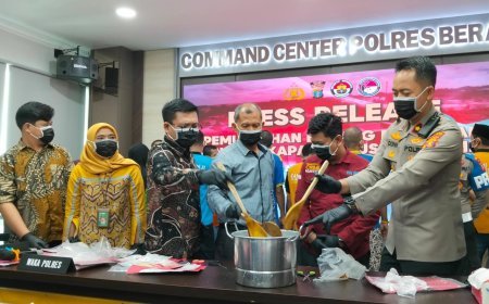 Polres Berau Musnahkan 2,3 Kilogram Sabu Hasil Ungkap 33 Kasus dalam Dua Bulan
