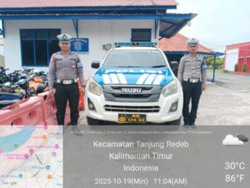 Patroli Humanis Sat Lantas Berau Jamin Kelancaran Lalu Lintas di Tanjung Redeb