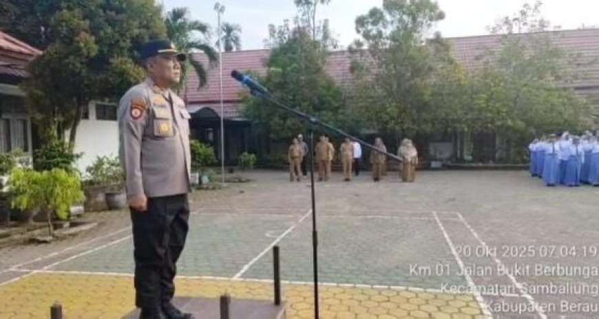 Polri Turun ke Sekolah, Kapolsek Sambaliung Tekankan Disiplin dan Anti-Narkoba
