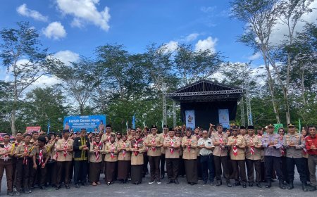 Berau Jadi Tuan Rumah, Bupati Berau Tekankan Sikap Pramuka Sejati dalam Kemah Dewan Kerja Se-Kalimantan Timur