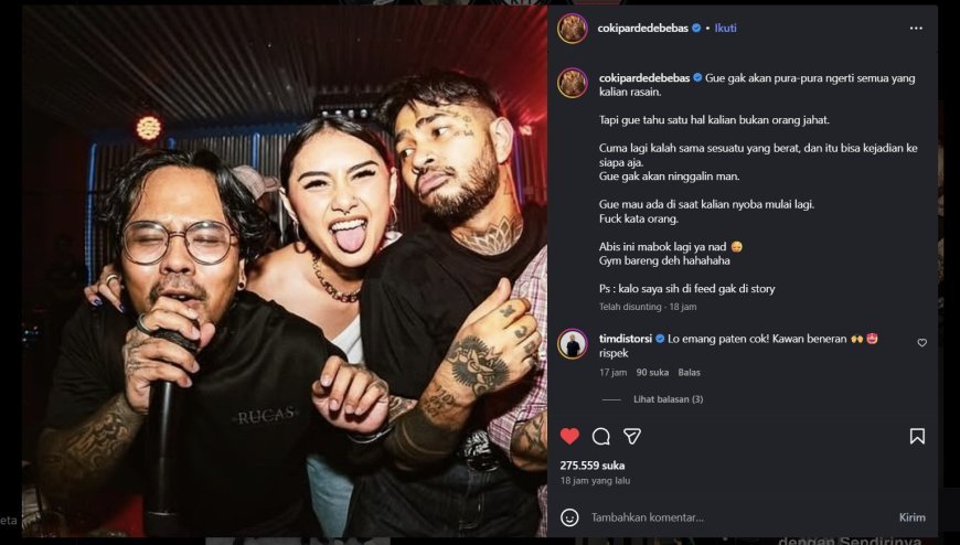 Coki Pardede Beri Dukungan Penuh untuk Onadio Leonardo, Tegaskan Sahabatnya Bukan Orang Jahat