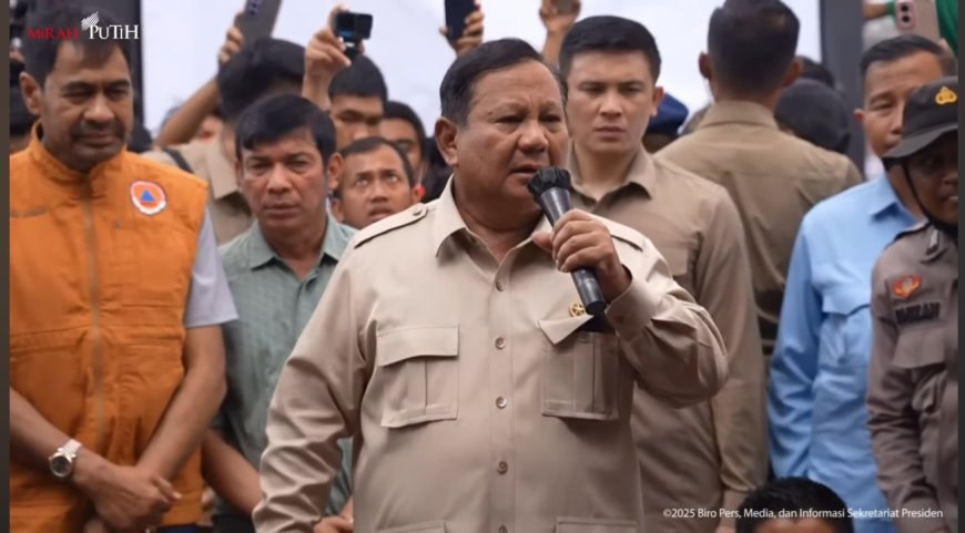 Presiden Prabowo Minta Maaf soal Listrik Belum Pulih di Aceh Tamiang