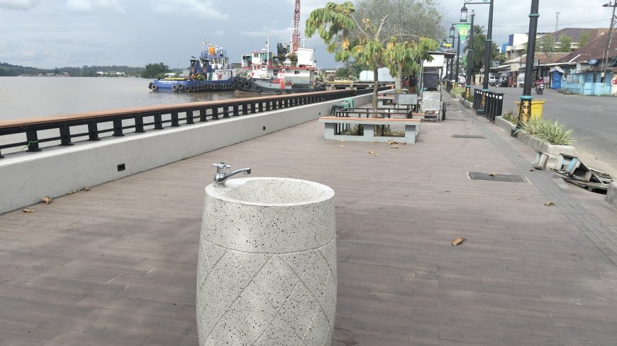 Sejumlah Wastafel Air di Tepian Teratai Berau Belum Bisa Difungsikan