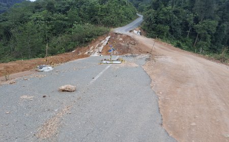 DPUPR Berau Akui Perbaikan Jalan Longsor Pegat Bukur Belum Masuk Usulan 2026