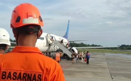 ​Pesawat Sriwijaya Air Berau-Balikpapan Alami Masalah Teknis saat Mendarat di Bandara Sepinggan