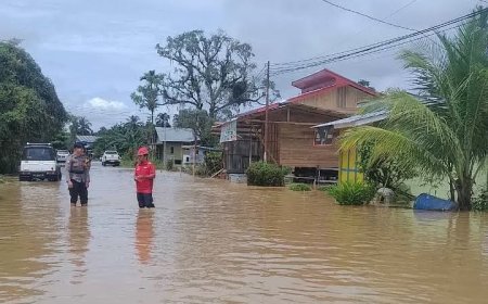 Sungai Mentarang Meluap, Pemukiman di Tanjung Lapang Malinau Terendam Banjir