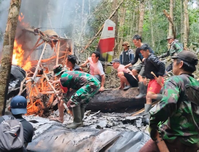 Pesawat Lita Air PK-PAA Jatuh di Pegunungan Long Bawan, Pilot Dinyatakan Meninggal Dunia