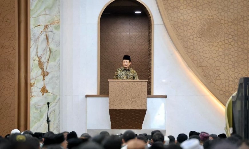Kunjungi Masjid Negara IKN, Menag Nasaruddin Umar: Jadikan Nusantara Cahaya Toleransi