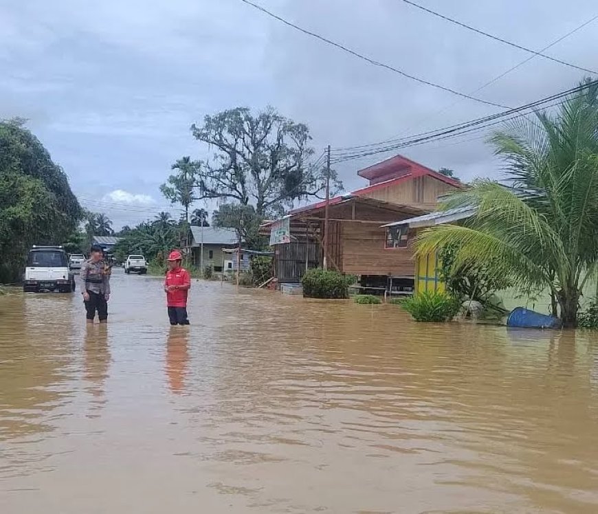 Sungai Mentarang Meluap, Pemukiman di Tanjung Lapang Malinau Terendam Banjir
