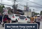 Bus Terbalik dalam Kecelakaan di Jalan Untung Suropati, Samarinda