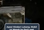Hindari Lubang Jalan, Mobil Malah Terperosok ke Parit