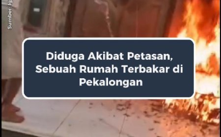 Diduga Akibat Petasan, Bagian Rumah Warga Terbakar di Pekalongan