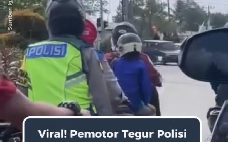 Pemotor Tegur Polisi yang Merokok Saat Berkendara di Lampu Merah