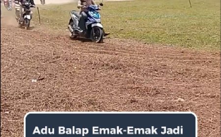 Adu Balap Emak-Emak Jadi Hiburan Lebaran, Kocak tapi Penuh Semangat