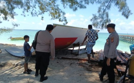 Polsek Derawan Amankan Puing Benda Asing Mirip Bagian Satelit