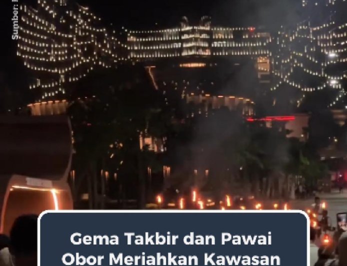 Pawai Takbir dan Obor Meriahkan Malam Lebaran di IKN