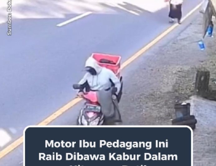 Motor Ibu Pedagang Dibawa Kabur Saat Ditinggal Sebentar
