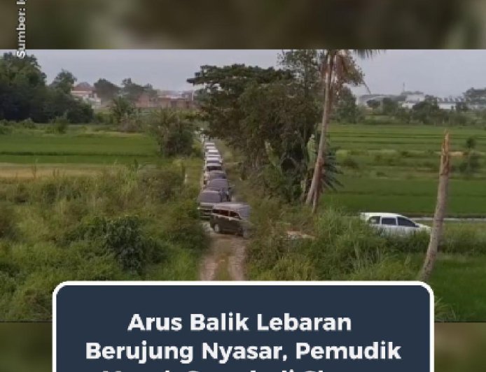 Arus Balik Lebaran Berujung Nyasar, Pemudik Masuk Sawah di Sleman 🚗🌾