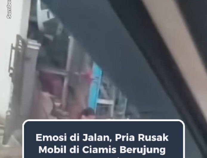 Emosi di Jalan, Pria Rusak Mobil di Ciamis Berujung Damai