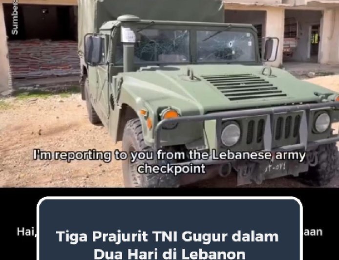 Tiga Prajurit TNI Gugur dalam Dua Hari di Lebanon, PBB Soroti Serangan ke Pasukan Perdamaian
