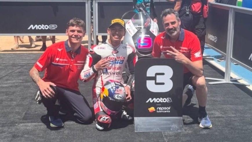 Cetak Sejarah di Brasil! Veda Ega Pratama Jadi Pembalap Indonesia Pertama Raih Podium Moto3