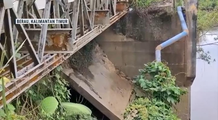 Jembatan Gunung Sari Rusak, Warga Segah Berau Desak Perbaikan Permanen