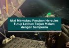 Aksi Memukau Penerjun Hercules Tutup Latihan Terjun Malam dengan Sempurna