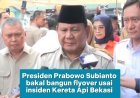 Probowo Bakal Bangun Fly Over di Bekasi, Usai Insiden Kecelakaan Kereta Api