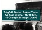 Tr4g3di Stasiun Bekasi Timur: KA Argo Bromo T4br4k KRL, 14 Orang M3ningg4l Duni4