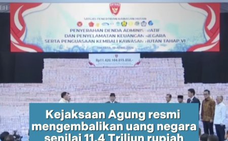Kejagung Setor Rp11,4 Triliun ke Kementerian Keuangan