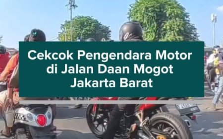Cekcok Pengendara Motor di Jalan Daan Mogot Jakarta Barat