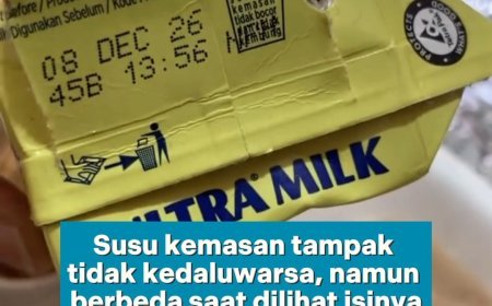 Susu Kemasan Tampak Tidak Kadaluarsa, Namun Berbeda Saat Dilihat Isinya
