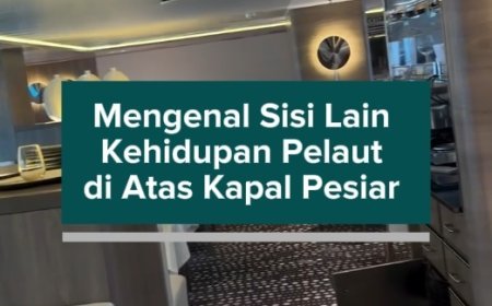 Diterjang Ombak Besar, Suasana Restoran Kapal Pesiar Berantakan