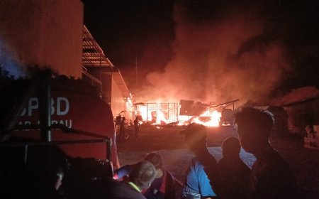 Kantor PT Tumbun Surya di Gunung Tabur Ludes Terbakar, Diduga Akibat Korsleting Listrik