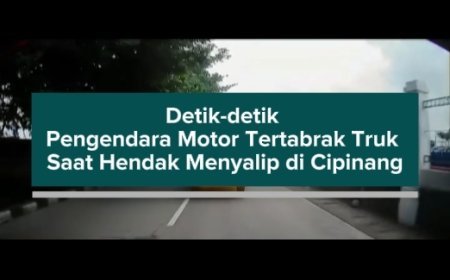 Detik-detik Pengendara Motor T3rt4br4k Truk Saat Hendak Menyalip di Cipinang