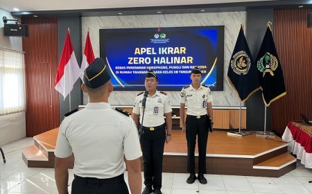 ​Perangi Handphone, Pungli, dan Narkoba, Rutan Tanjung Redeb Gelar Ikrar Zero HALINAR