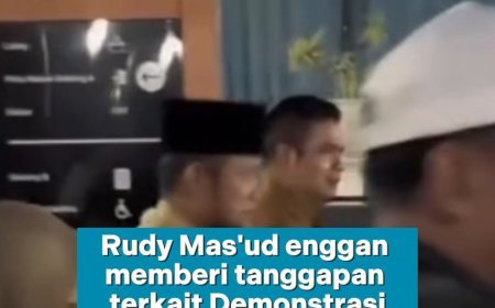 Rudy Mas'ud Enggan Berikan Tanggapan Usai Demonstrasi