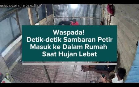 Waspada! Detik-detik Sambaran Petir Masuk ke Dalam Rumah Saat Hujan Lebat