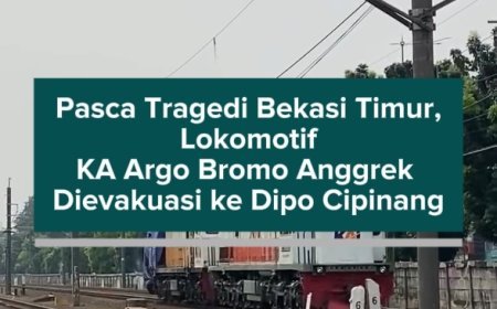 Pasca Tr4g3di Bekasi Timur, Lokomotif KA Argo Bromo Anggrek Dievakuasi ke Dipo Cipinang