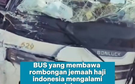 Bus Jemaah Haji Indonesia Kecelakaan