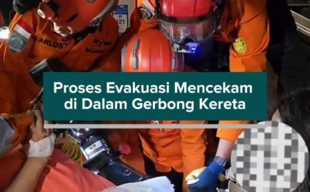 Proses Evakuasi Mencekam di Dalam Gerbong Kereta