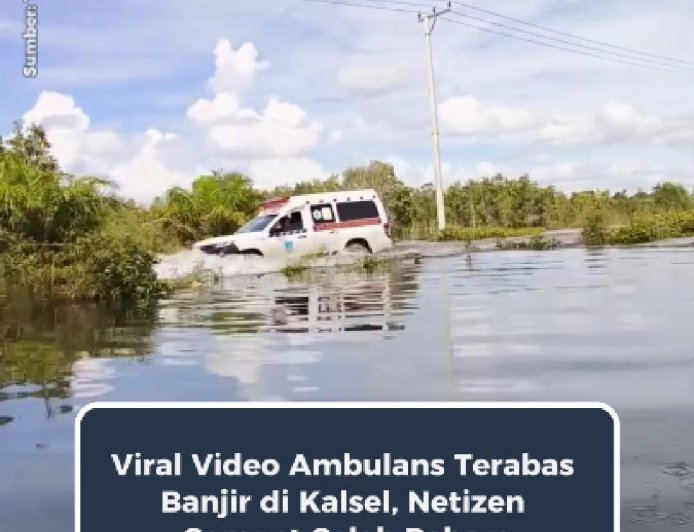 Viral Video Ambulans Terabas Banjir di Banjar, Netizen Sempat Salah Paham