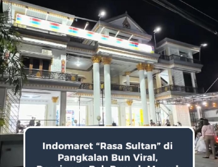Indomaret “Rasa Sultan” di Pangkalan Bun Viral, Desainnya Bak Rumah Mewah