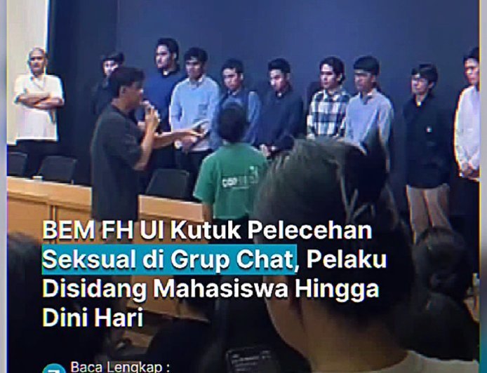Geger Dugaan Pelecehan di Grup Chat, Sejumlah Mahasiswa FH UI Minta Maaf Secara Terbuka