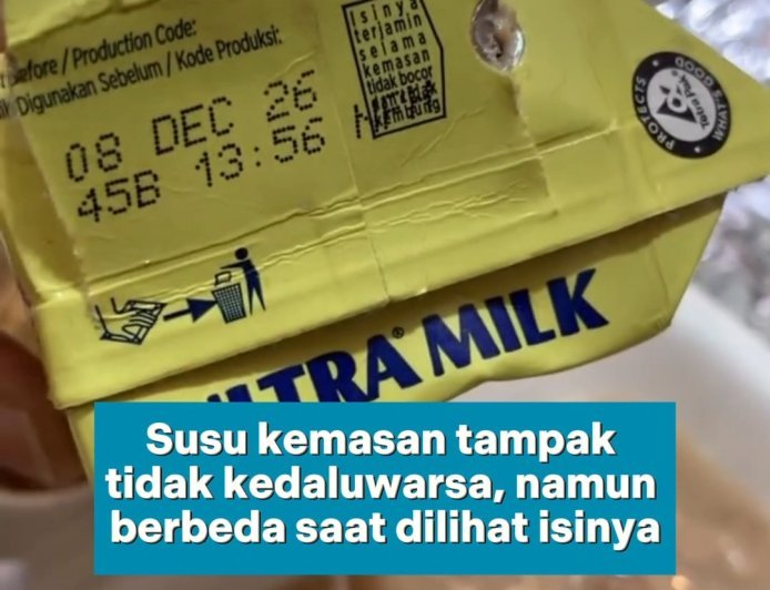 Susu Kemasan Tampak Tidak Kadaluarsa, Namun Berbeda Saat Dilihat Isinya