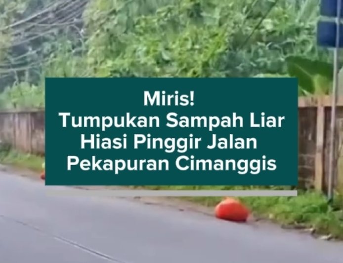 Miris! Tumpukan Sampah Liar Hiasi Pinggir Jalan Pekapuran Cimanggis