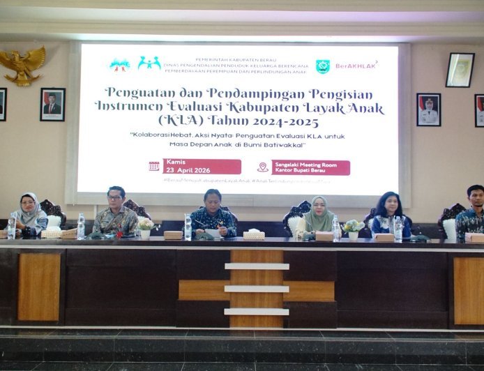 Evaluasi KLA Berau, Sekda Minta Perangkat Daerah Fokus pada Penguatan Indikator Lemah