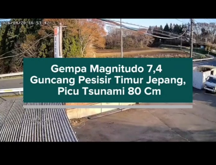 Gempa Magnitudo 7,4 Guncang Pesisir Timur Jepang, Picu Tsunami